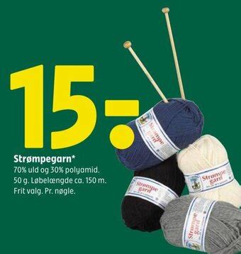 Strømpegarn tilbud hos Coop 365