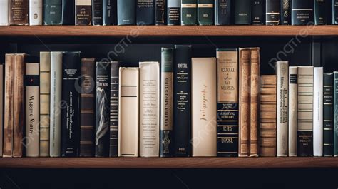 Collection Of Books On A Shelf Background Picture For Book Covers