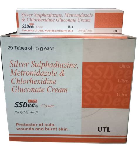 Silver Sulphadiazine Metronidazole Chlorhexidine Gluconate Cream Non