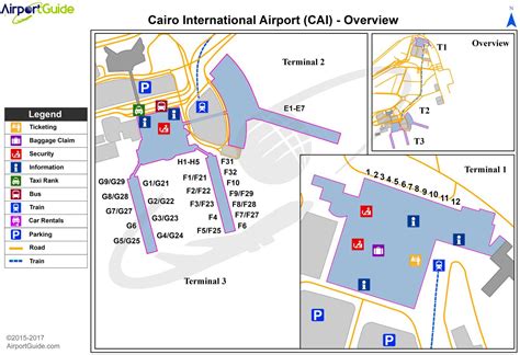 Cairo airport map - Cairo international airport map (Egypt)