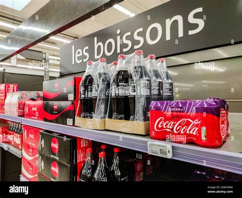 Puilboreau France October 14 2020 Row Of Coca Cola Soft Drink