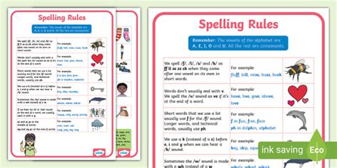 Year 0 2 Nz Spelling Rules Poster Set Twinkl