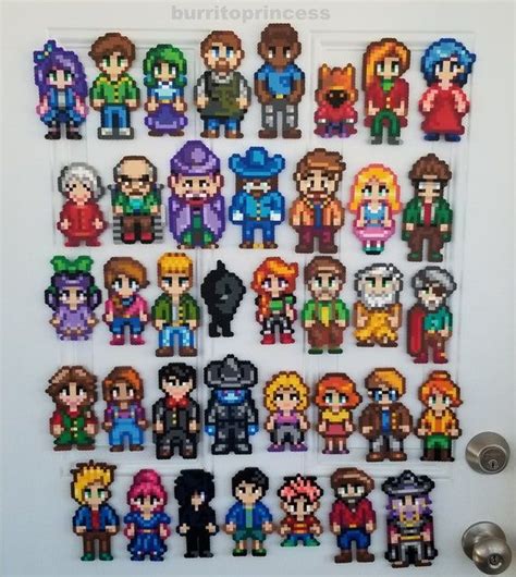 Stardew Valley Video Game Character Decorative Magnets Etsy Pearler Bead Patterns Perler