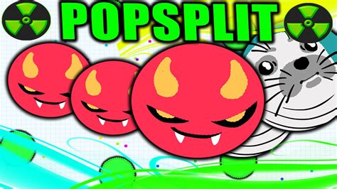 NEW 15X Popsplits Tactic Agar Io Split Technique Agario Gameplay