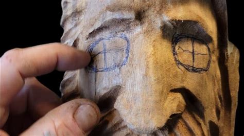 Dremel Carving How To Carve Eyes On A Woodspirit Dremel Carving