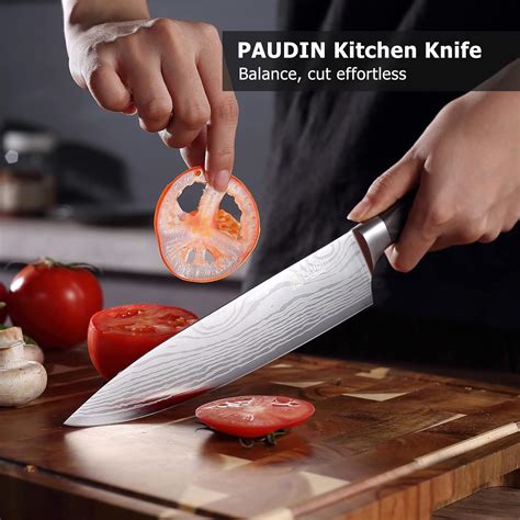 Paudin Cuchillo De Chef De Acero Inoxidable Alem N Cuchillo De Cocina