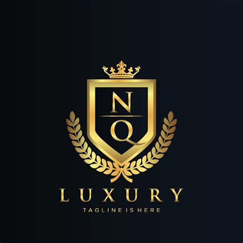 Nq Letter Initial With Royal Luxury Logo Template Vector Art