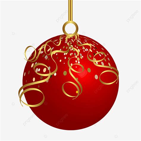 Red Christmas Ball Vector Hd Images Red Color Christmas Ball With