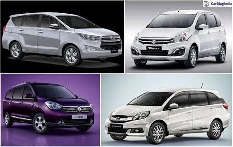 Toyota Innova Crysta Vs Renault Lodgy Vs Maruti Ertiga Vs Honda Mobilio Car Blog India