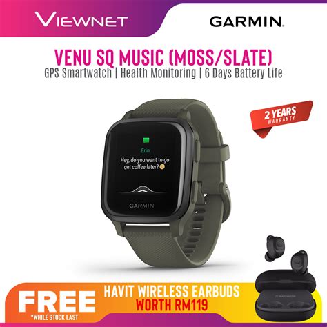 Garmin Venu Sq Music Gps Smartwatch