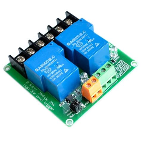 2 CHANNEL 30A 5V HIGH AND LOW LEVEL TRIGGER RELAY MODULE IFuture