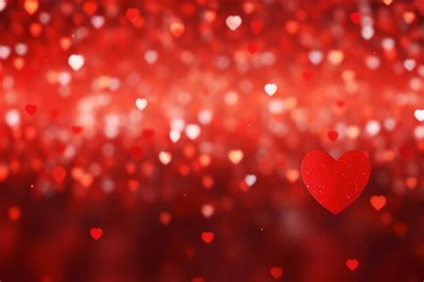 Premium Ai Image Bright Red Glamour Bokeh Background