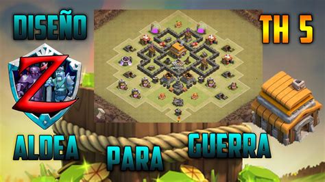 DISEÑO DE ALDEA TH 5 PARA GUERRA CLASH OF CLANS ZylOoks CoC EN