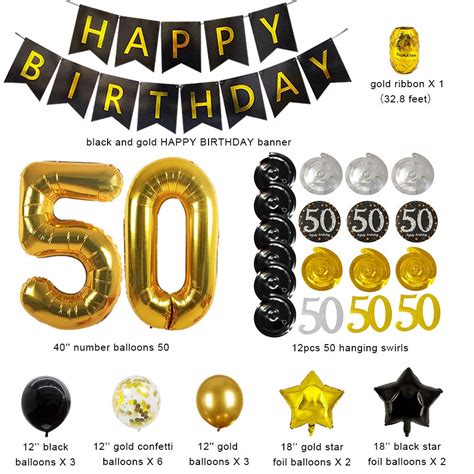 Buy 50th Birthday Decorations For Men Women 50th Birthday Party Decor