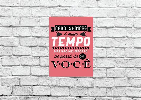 Quadro decorativo Pra sempre é muito tempo Elo7