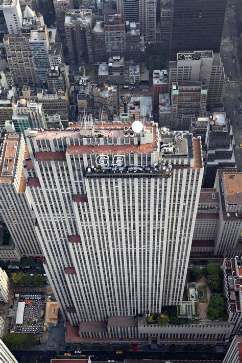 The General Electric Ge Building Stands In Rockefeller Center In This