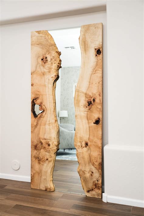 Maple Burl Live Edge Standing Mirror By Lumberlust Designs Wescover