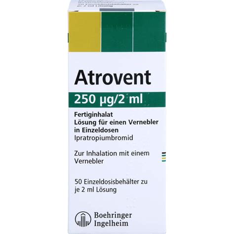 Atrovent 250 μg2 Ml Fertiginhalat Eindosisbehält 50x2 Ml Apotheke