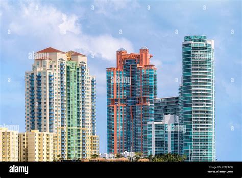 Miami city skyline, Florida, USA Stock Photo - Alamy