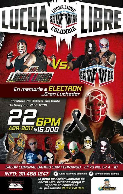 Lucha Libre Colombia Ell Vs Saw Wag El Campe N Nacional Kuba Hendrixx