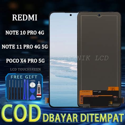 Jual 【original Oem】lcd Touchscreen Fullset Xiaomi Redmi Note 10 Pro 4g Note 11 Pro 4g 5g Poco X4