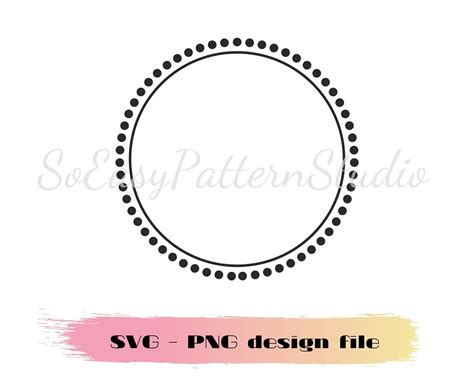 Dotted frame svg Dots circle border svg cut files for Cricut Etsy México