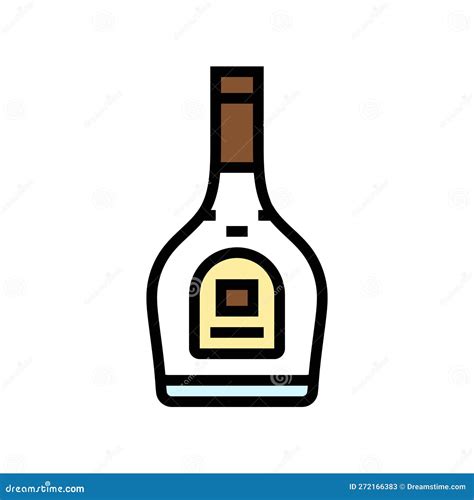 Brandy Glass Bottle Color Icon Vector Illustration Stock Vector ...