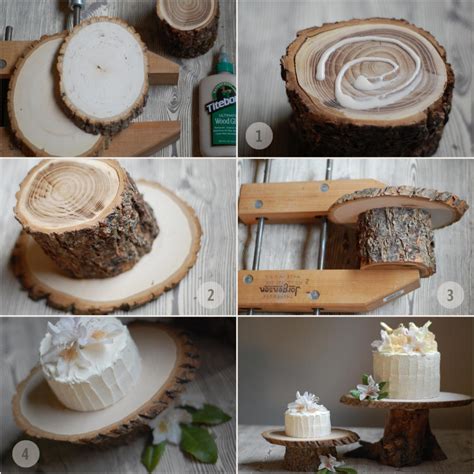 Rustic Wood Cake Stands A Diy Glitter Incglitter Inc