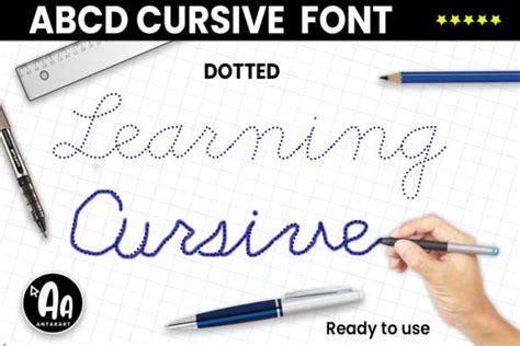 Abcd Cursive Dotted Font - Font Canyon