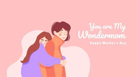 Premium Vector Mothers Day Greeting Card Template