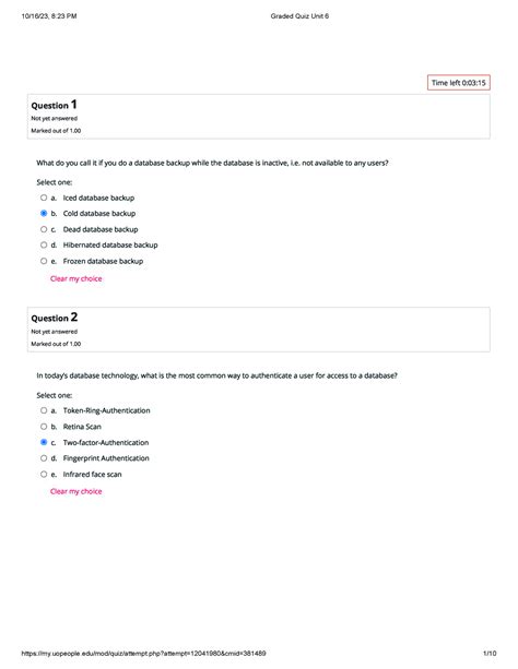 Graded Quiz Unit 6 Question 1 Not Yet Answered Marked Out Of 1