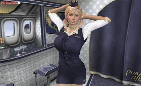 Busty 3d Animated Stewardess Fucked In The Air Porn Pictures XXX Photos Sex Images 2846093