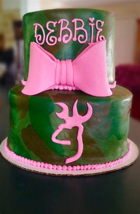 Girly Camouflage Cake Camo Country Cake With Browning Logo Mossy Oak