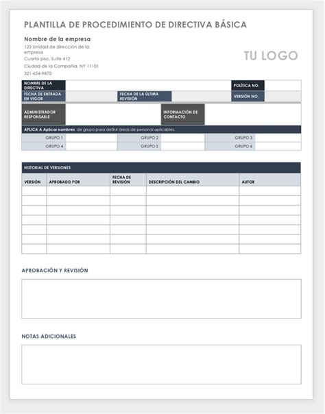 Modelo De Manual De Politicas De La Empresa