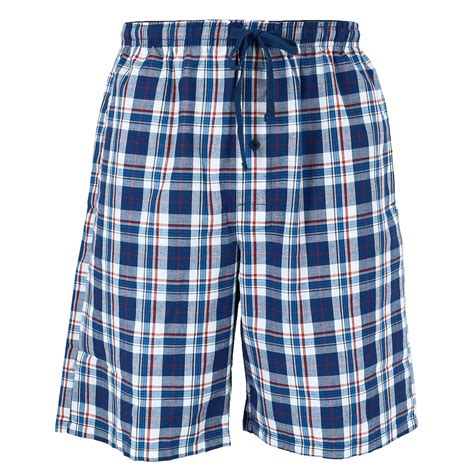 New Hanes Mens Cotton Madras Drawstring Sleep Pajama Shorts Ebay