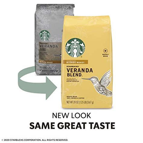 Starbucks Blonde Roast Whole Bean Coffee Veranda Blend 100 Arabica