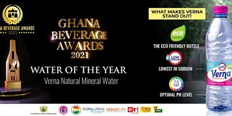 Verna Natural Mineral Water Wins ‘water Of The Year At Ghana Beverage