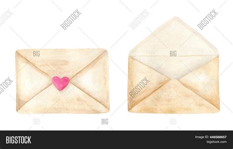 Watercolor Envelopes Image And Photo Free Trial Bigstock