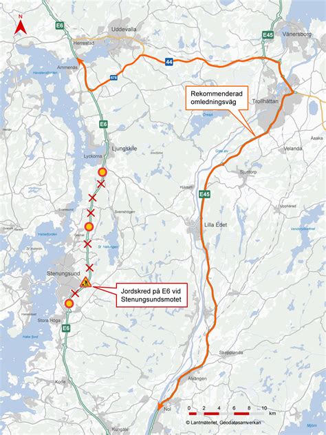 E Stenungsund Skredet Omledning Och Teruppbyggnad