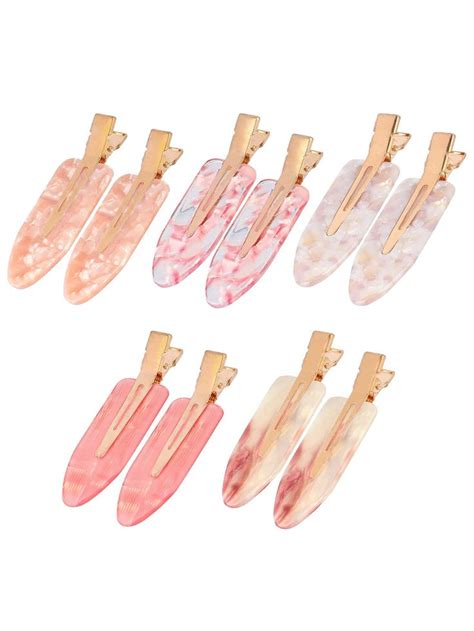 Pcs No Bend Hair Clips For Styling Acrylic Resin Flat Clip No