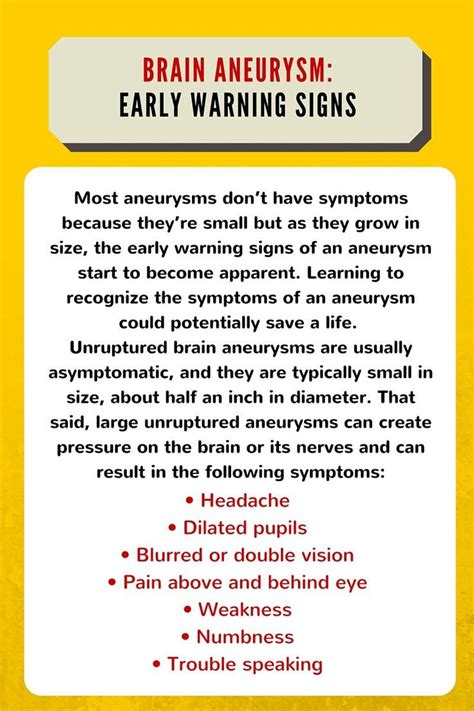 What Are The Warning Signs Of A Brain Aneurysm Mapasgmaes