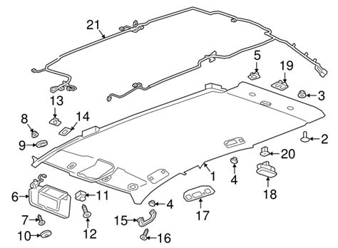 2018 2021 Chevrolet Equinox Black Headliner Trim Panel 84664999 Quirkparts