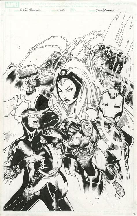 AVENGERS VS X MEN 1 C2E2 VARIANT COVER 2012 OLIVIER COIPEL In