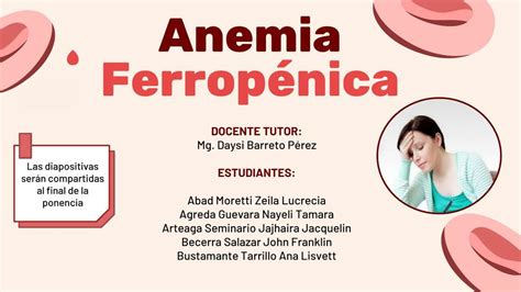 Anemia Ferrop Nica Ana Lisvett Bustamante Tarrillo Udocz