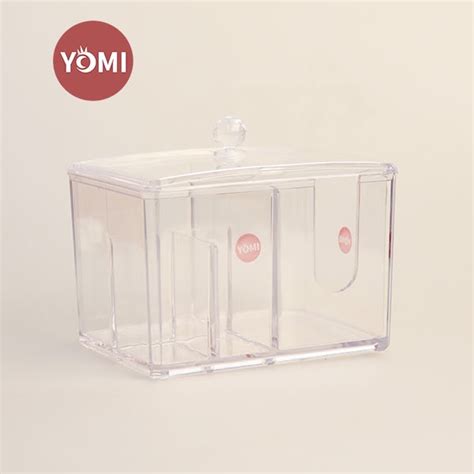 Jual YOMI Kotak Acrylic Tempat Kapas Kotak Acrylic Penyimpanan