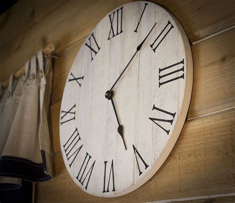 Farmhouse Wall Clock Rustic Wall Clock Wall Clock Large