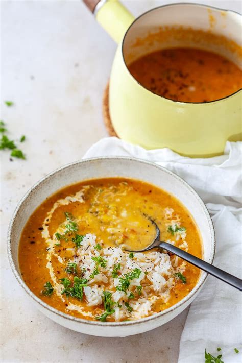 Vegan Red Lentil Curry Soup Vibrant Plate