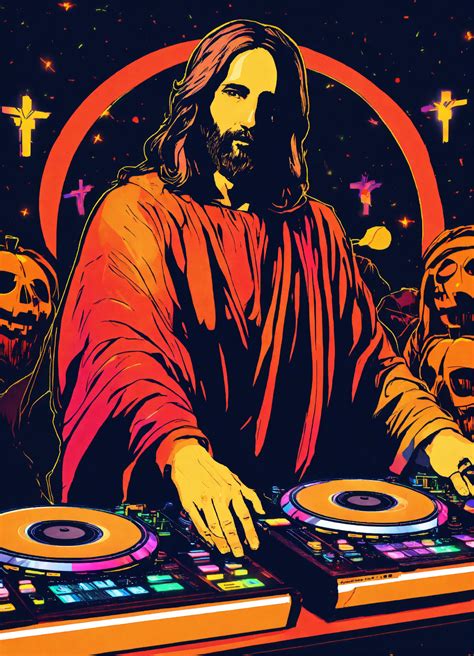 Lexica Jesus Christ Celebrating Halloween In A Club Dj Serato Ddj