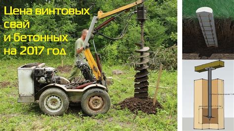 Самодельный гидробур и сравнение цены бетонных и винтовых свай в 2017 ...
