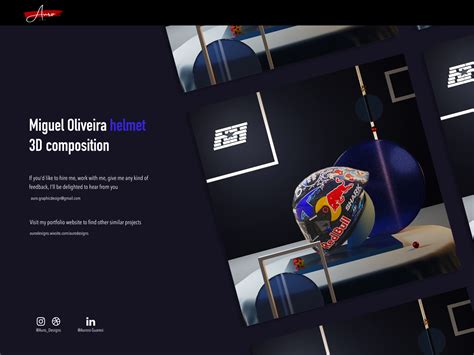 Miguel Oliveira - 3D Helmet Composition by Auro_Designs on Dribbble